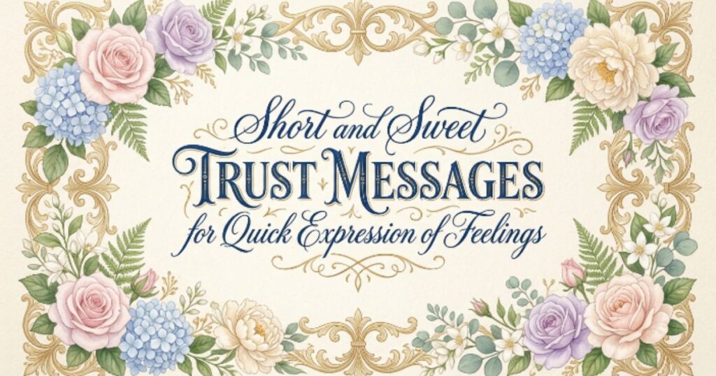 Short and Sweet Trust Messages for Quick Expression of Feelings