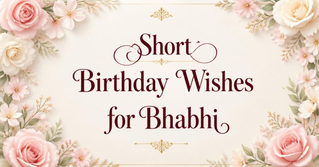 Short Birthday Wishes for Bhabhi