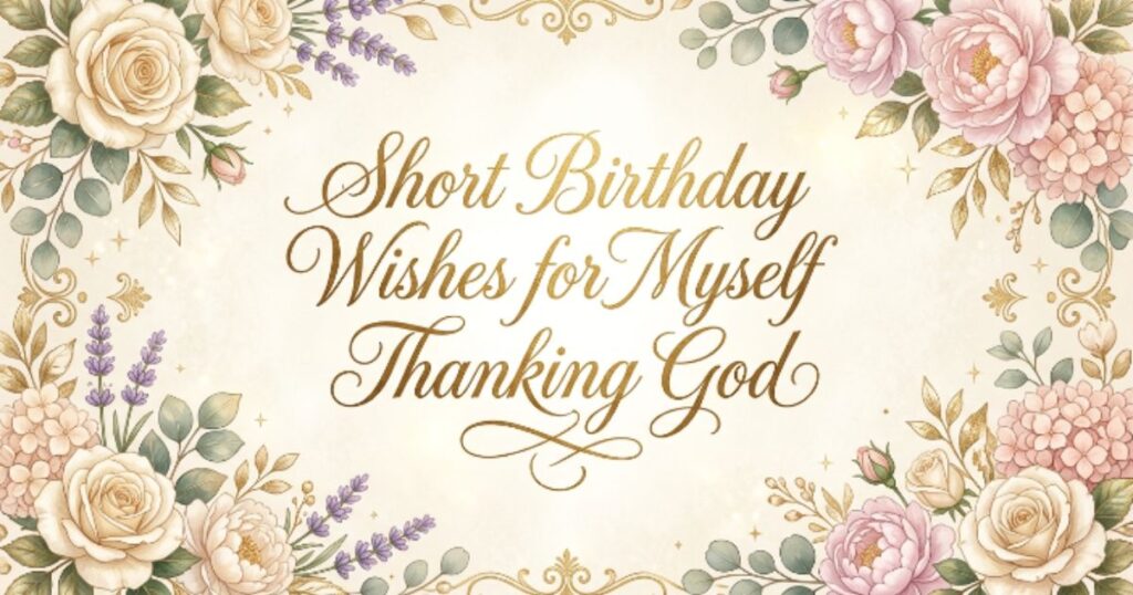 Short Birthday Wishes for Myself Thanking God