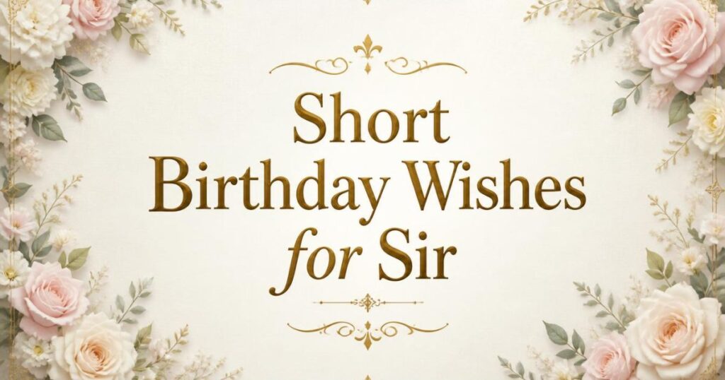 Short Birthday Wishes for Sir