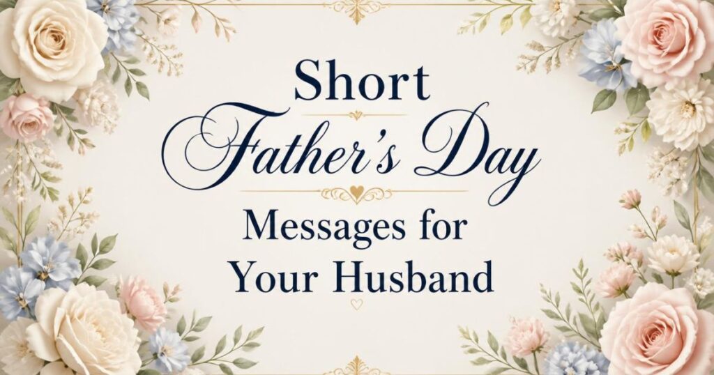 Short Father's Day Messages for Your Husband