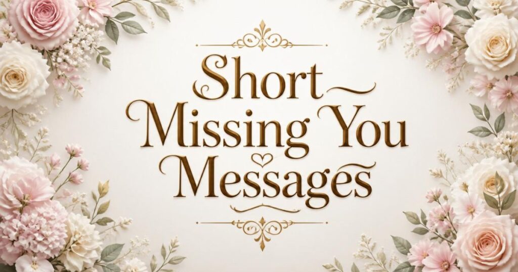 Short Missing You Messages