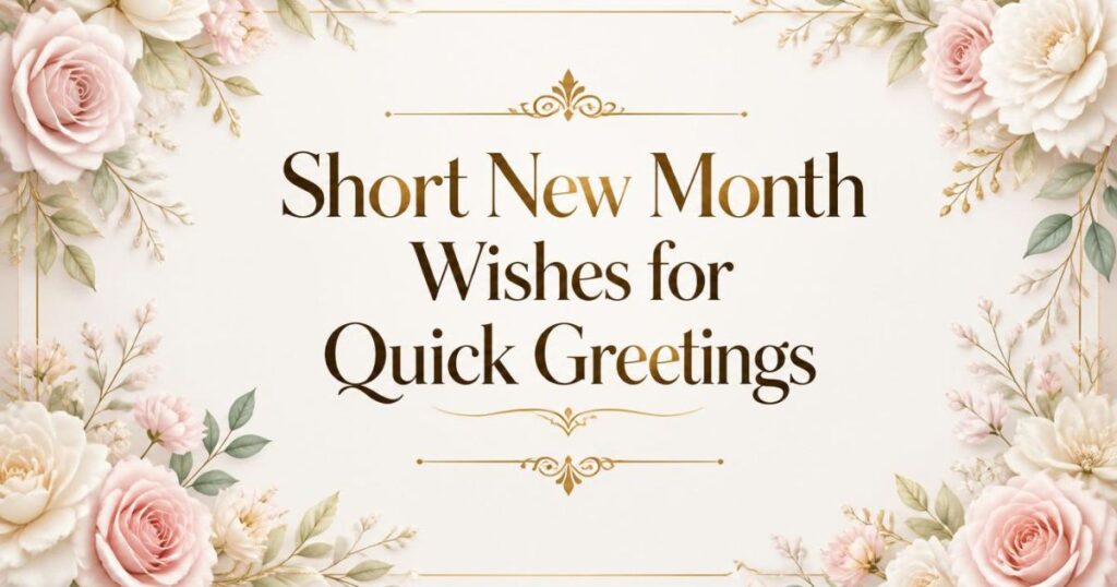 Short New Month Wishes for Quick Greetings