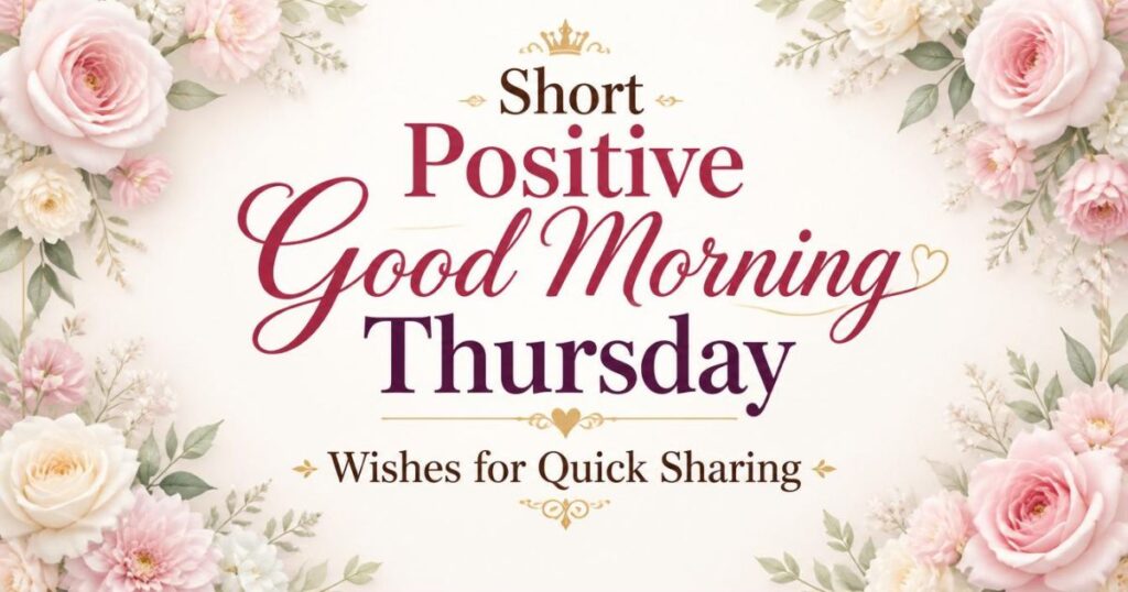 Short Positive Good Morning Thursday Wishes for Quick Sharing