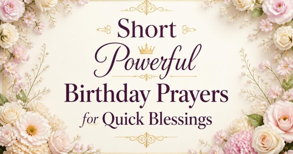 Short Powerful Birthday Prayers for Quick Blessings