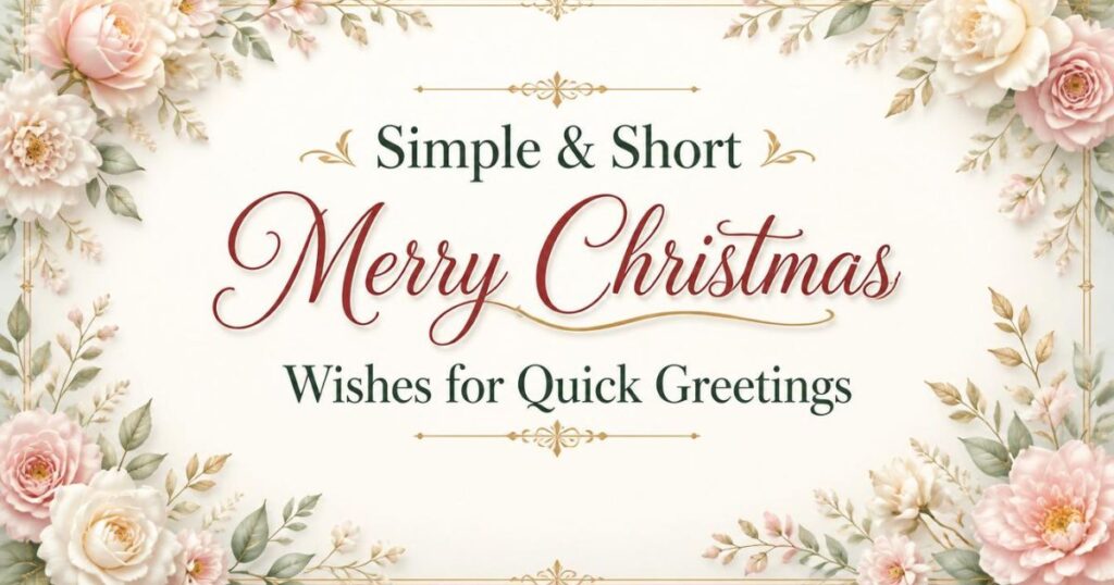 Simple & Short Merry Christmas Wishes for Quick Greetings