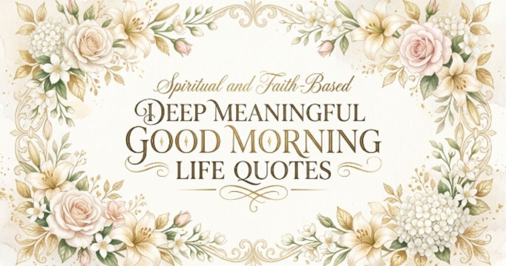 Spiritual and Faith-Based Deep Meaningful Good Morning Life Quotes