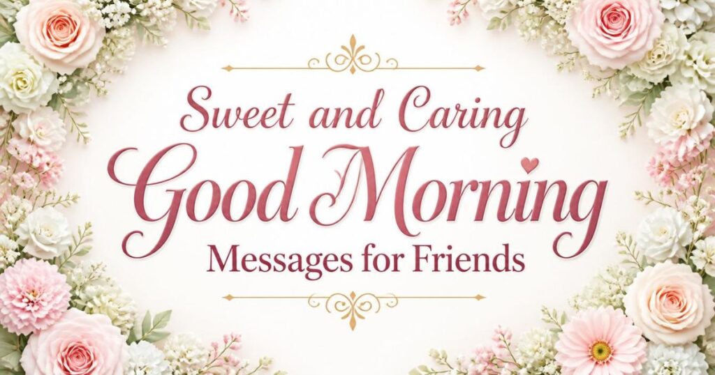 Sweet and Caring Good Morning Messages for Friends