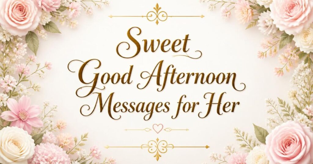 Sweet Good Afternoon Messages for Her
