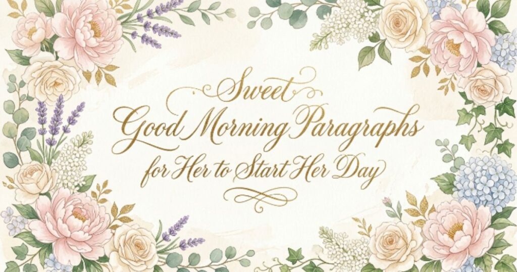 Sweet Good Morning Paragraphs for Her to Start Her Day