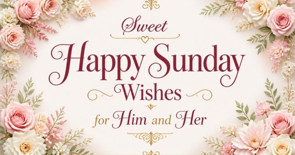 Sweet Happy Sunday Wishes for Him and Her