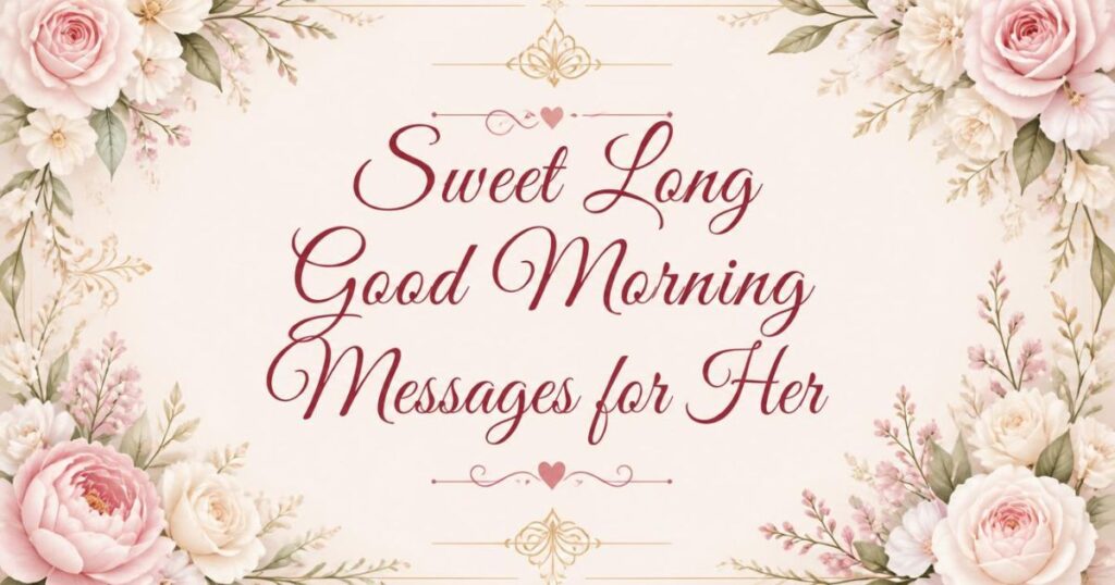 Sweet Long Good Morning Messages for Her