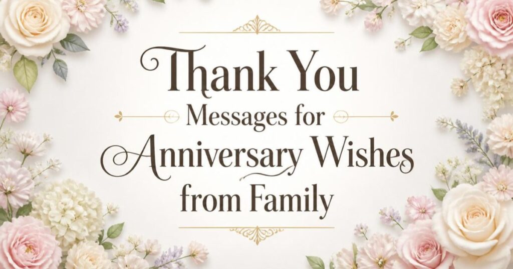 Thank You Messages for Anniversary Wishes from Family