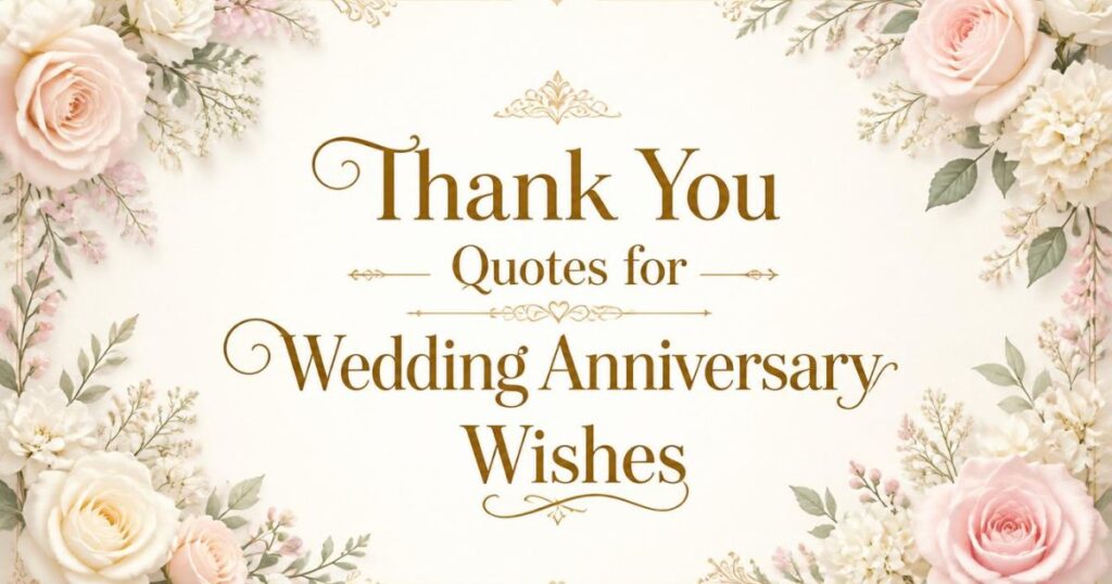 Thank You Quotes for Wedding Anniversary Wishes