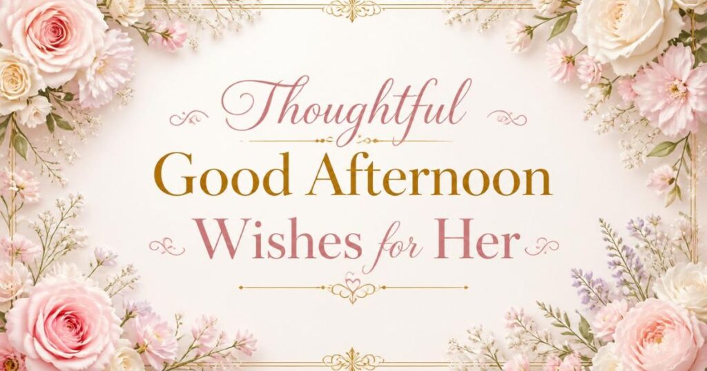 Thoughtful Good Afternoon Wishes for Her