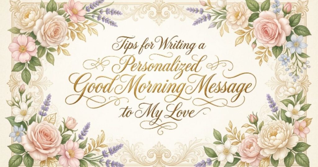 Tips for Writing a Personalized Good Morning Message to My Love