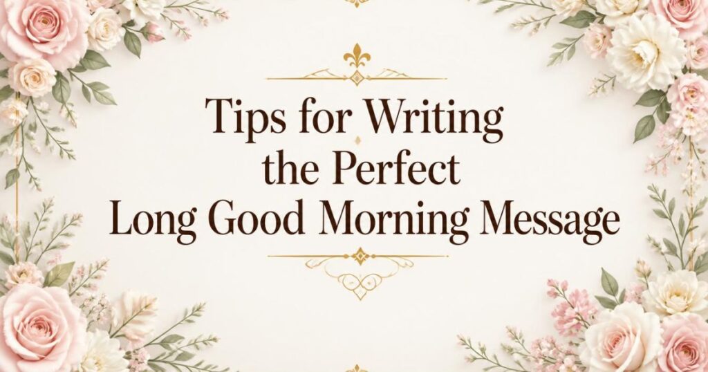 Tips for Writing the Perfect Long Good Morning Message