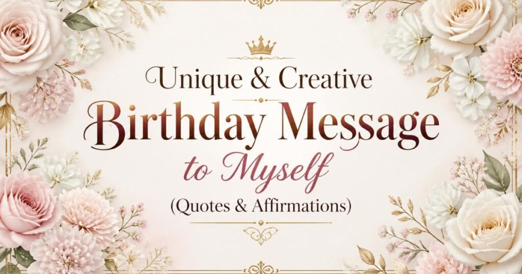 Unique & Creative Birthday Message to Myself (Quotes & Affirmations)