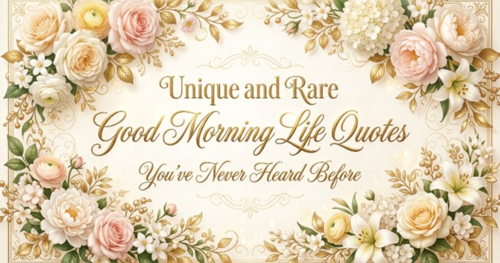 Unique and Rare Good Morning Life Quotes You’ve Never Heard Before