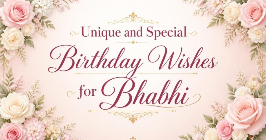 Unique and Special Birthday Wishes for Bhabhi