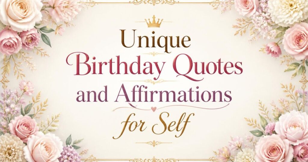 Unique Birthday Quotes and Affirmations for Self