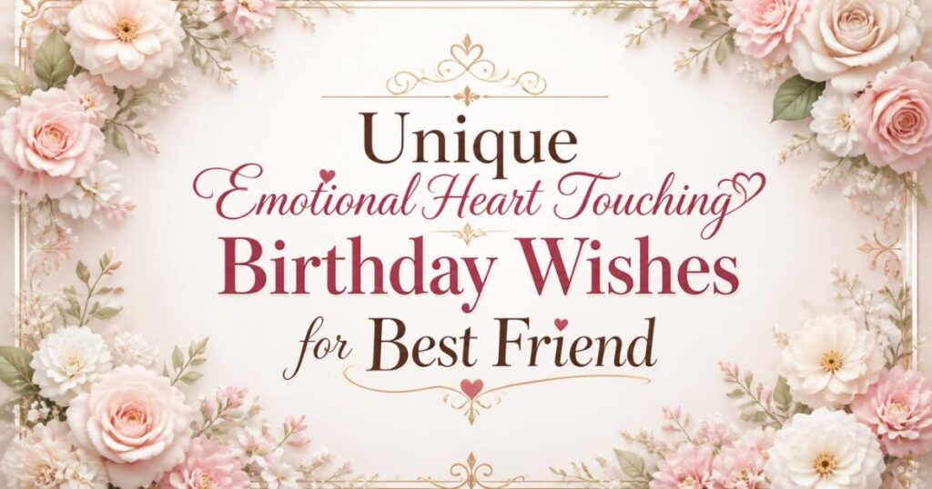 Unique Emotional Heart Touching Birthday Wishes for Best Friend