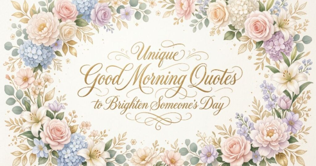 Unique Good Morning Quotes to Brighten Someone’s Day