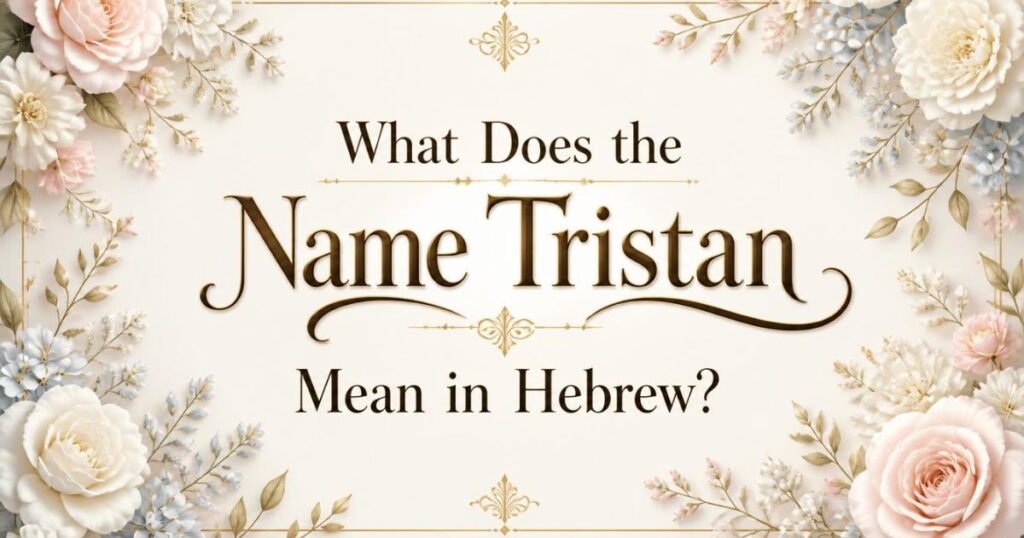 What Does the Name Tristan Mean in Hebrew?