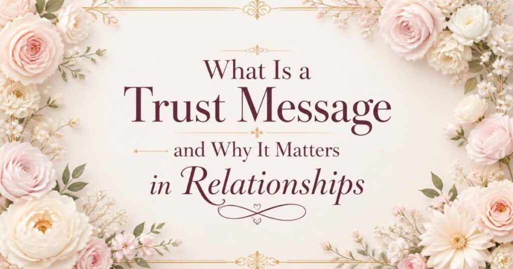 What Is a Trust Message and Why It Matters in Relationships
