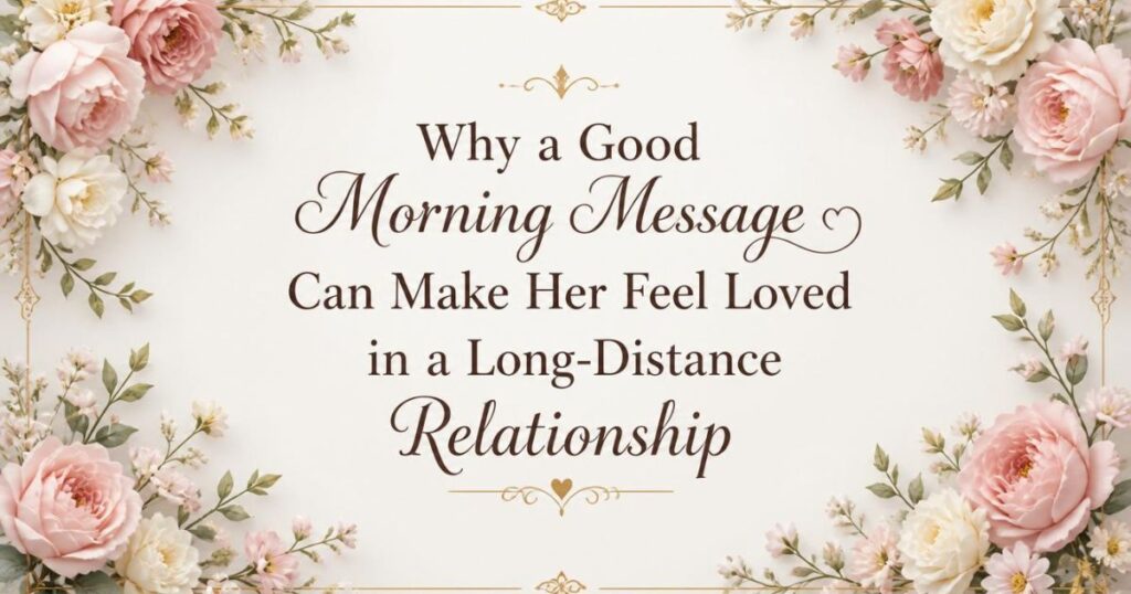 Why a Good Morning Message Can Make Her Feel Loved in a Long-Distance Relationship