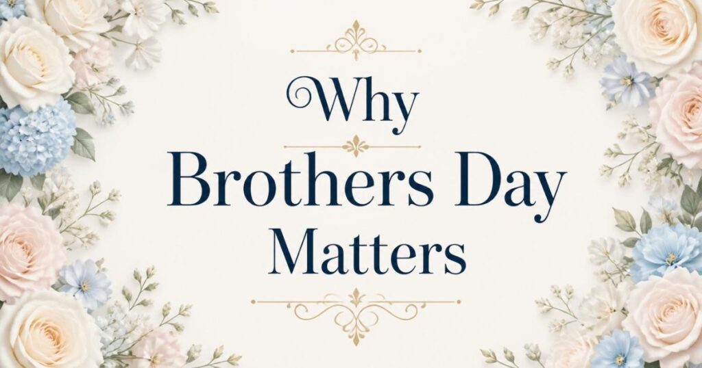 Why Brothers Day Matters