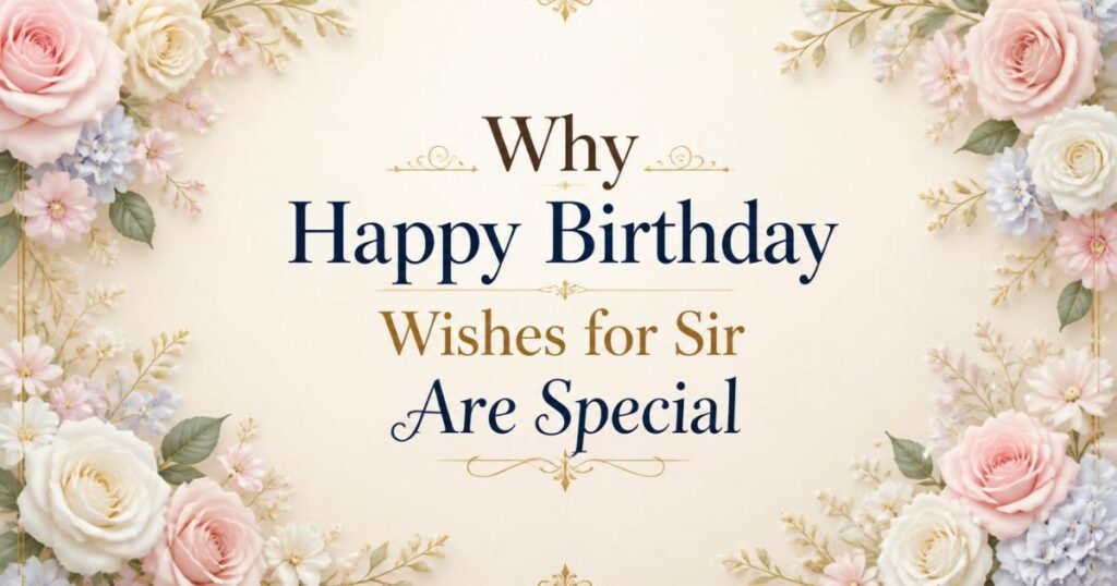 Why Happy Birthday Wishes for Sir Are Special
