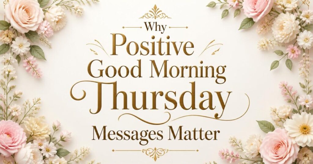 Why Positive Good Morning Thursday Messages Matter
