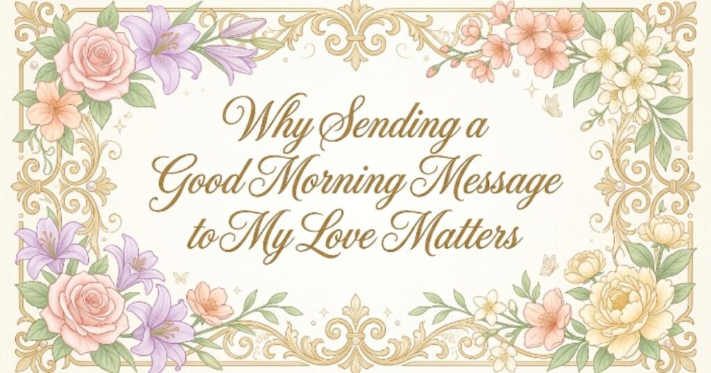 Why Sending a Good Morning Message to My Love Matters