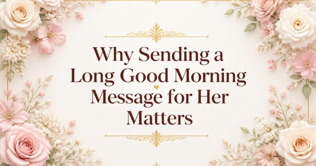 Why Sending a Long Good Morning Message for Her Matters