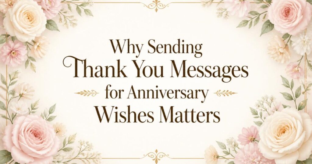 Why Sending Thank You Messages for Anniversary Wishes Matters