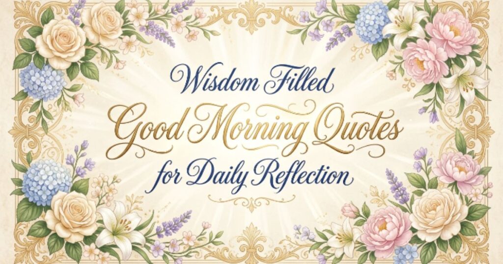 Wisdom Filled Good Morning Quotes for Daily Reflection