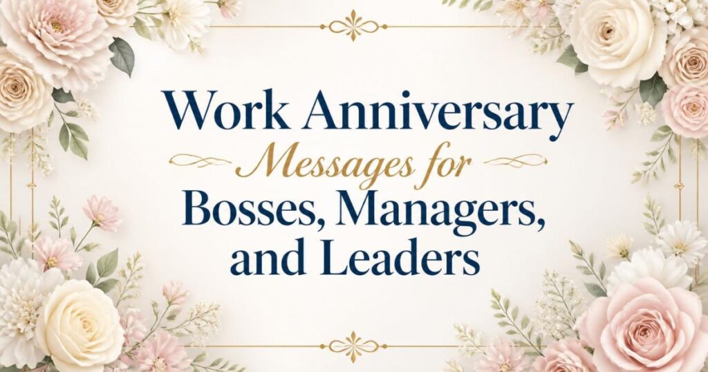 Work Anniversary Messages for Bosses, Managers, and Leaders
