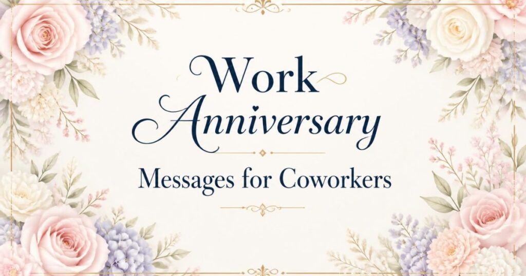 Work Anniversary Messages for Coworkers