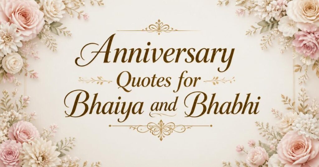 Anniversary Quotes for Bhaiya and Bhabhi