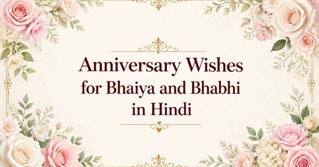 Anniversary Wishes for Bhaiya and Bhabhi in Hindi