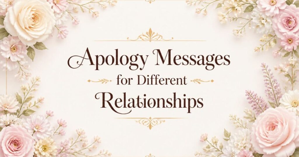 Apology Messages for Different Relationships