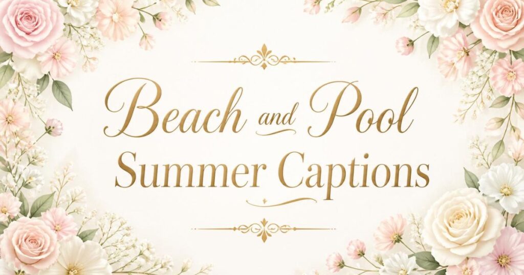 Beach and Pool Summer Captions