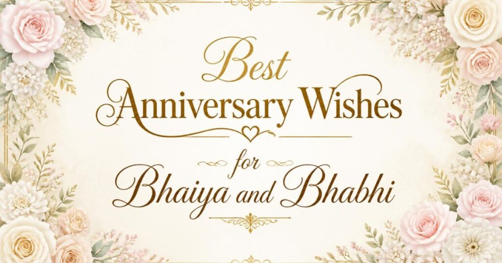 Best Anniversary Wishes for Bhaiya and Bhabhi