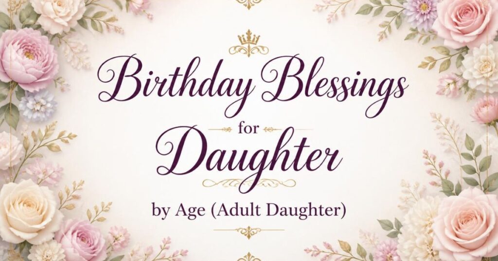 Birthday Blessings for Daughter by Age (1st, 5th, 10th, 16th, 18th, 21st & Adult Daughter)