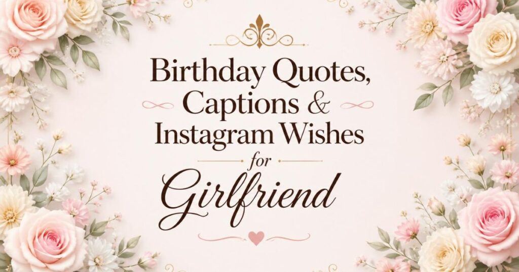Birthday Quotes, Captions & Instagram Wishes for Girlfriend