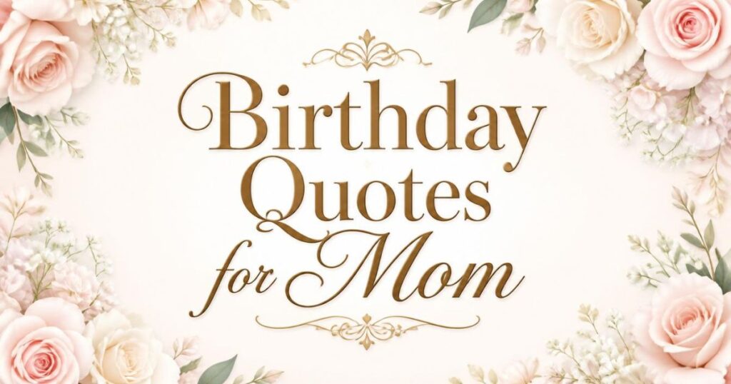 Birthday Quotes for Mom