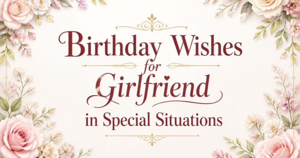 Birthday Wishes for Girlfriend in Special Situations