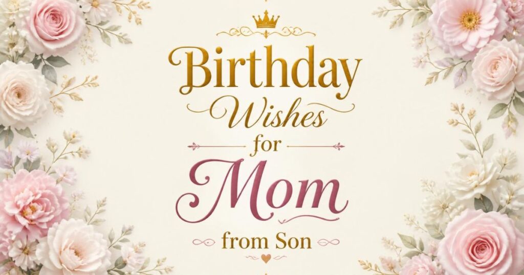 Birthday Wishes for Mom from Son