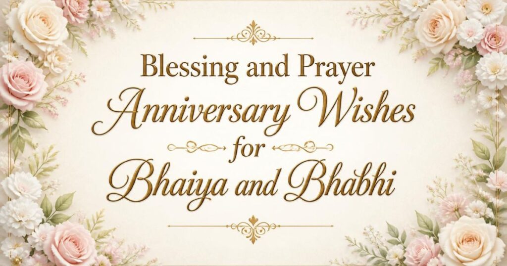 Blessing and Prayer Anniversary Wishes for Bhaiya and Bhabhi